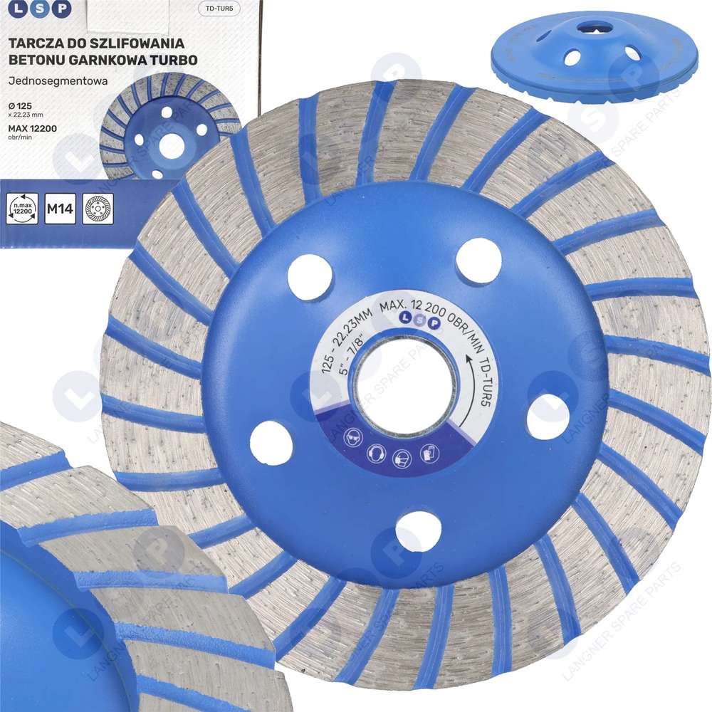 TURBO 125 MM miskovitý brúsny kotúč na betón